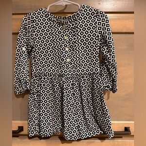 Toddler Girl Black and White Dress
